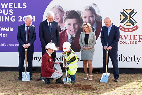 Offical "turning of the sod" Xavier College Two Wells
